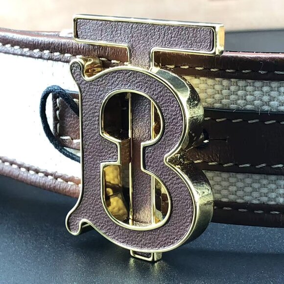 Brown and White Designer Belt - Picture 5 of 9